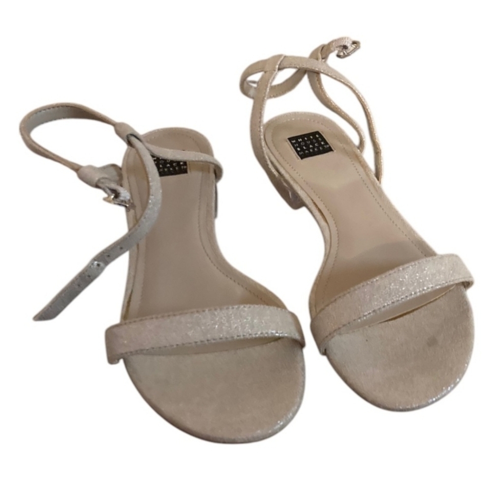 White House Black Market Cobblestone DES Lucite Sandals Size 6